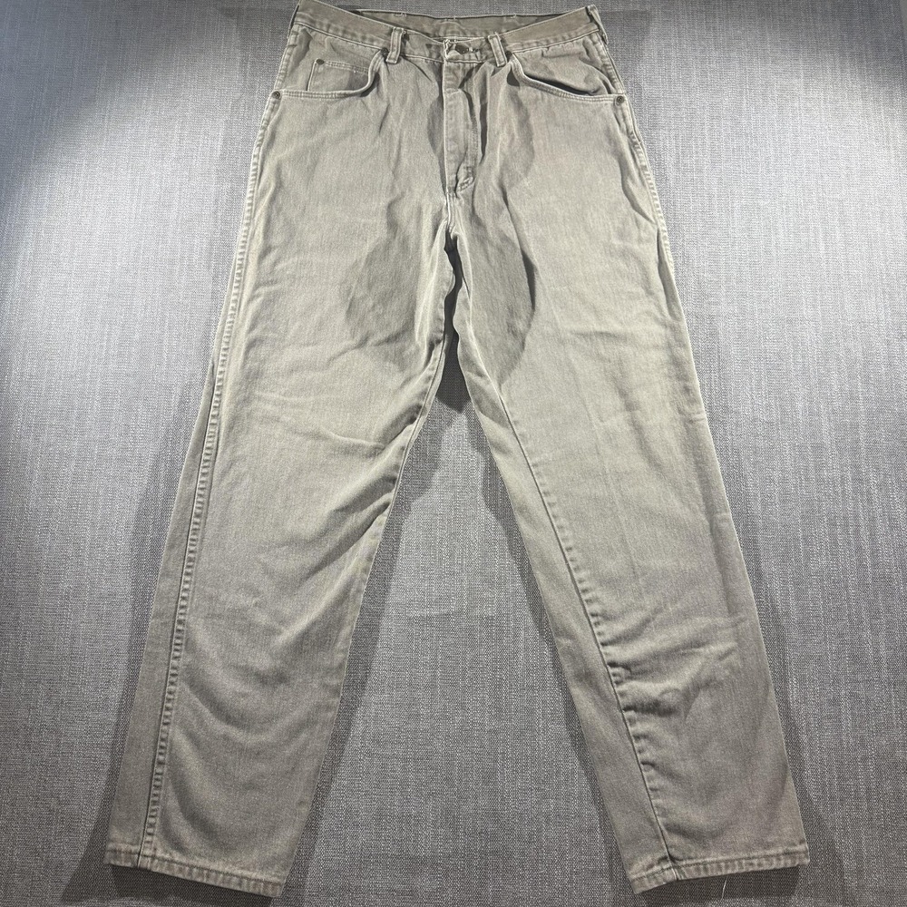 Wrangler Jeans Mens 32x29 Gray Authentic Straight Fit Denim Classic Casual Pants